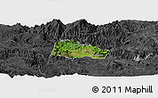 Satellite Panoramic Map of Hostotipaquillo, darken, desaturated