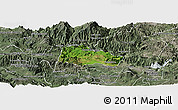 Satellite Panoramic Map of Hostotipaquillo, semi-desaturated