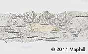 Shaded Relief Panoramic Map of Hostotipaquillo, semi-desaturated
