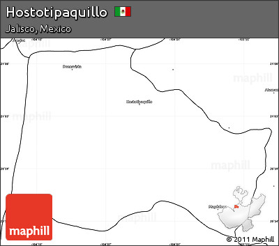 Blank Simple Map of Hostotipaquillo