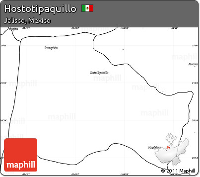 Blank Simple Map of Hostotipaquillo