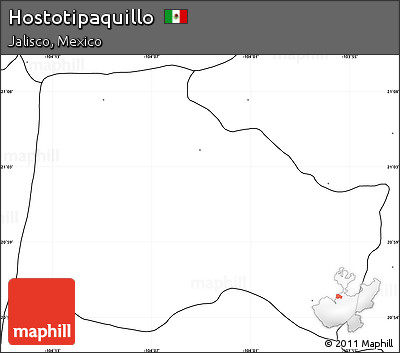 Blank Simple Map of Hostotipaquillo, no labels