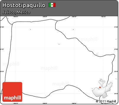 Blank Simple Map of Hostotipaquillo, no labels