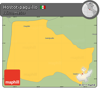 Savanna Style Simple Map of Hostotipaquillo