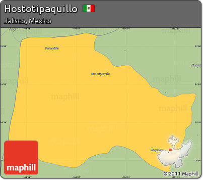 Savanna Style Simple Map of Hostotipaquillo