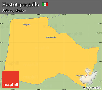 Savanna Style Simple Map of Hostotipaquillo