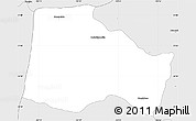 Silver Style Simple Map of Hostotipaquillo