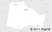 Silver Style Simple Map of Hostotipaquillo, single color outside
