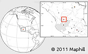 Blank Location Map of Huejucar, highlighted parent region