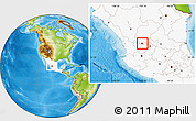 Physical Location Map of Huejucar, highlighted country
