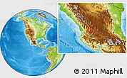 Physical Location Map of Huejucar