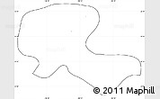 Blank Simple Map of Huejucar, cropped outside, no labels