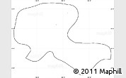 Blank Simple Map of Huejucar, cropped outside
