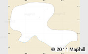 Classic Style Simple Map of Huejucar, single color outside