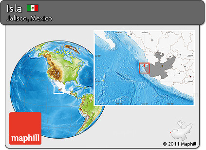 Physical Location Map of Isla, highlighted country, highlighted parent region