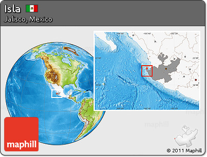 Physical Location Map of Isla, highlighted country, highlighted parent region