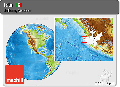 Physical Location Map of Isla, highlighted parent region
