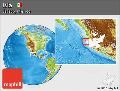Physical Location Map of Isla, highlighted parent region