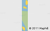 Savanna Style Simple Map of Isla, single color outside
