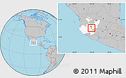 Gray Location Map of Ixtlahuacan de los Membri, highlighted parent region
