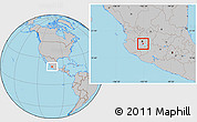 Gray Location Map of Ixtlahuacan de los Membri