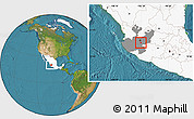 Satellite Location Map of Ixtlahuacan de los Membri, highlighted country, highlighted parent region