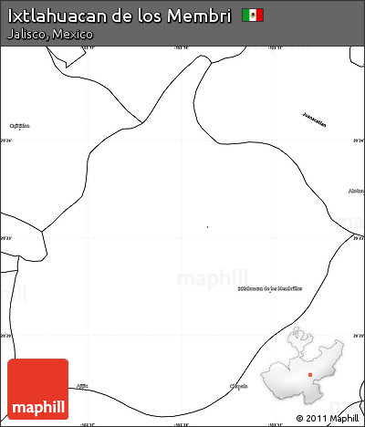 Blank Simple Map of Ixtlahuacan De Los Membri