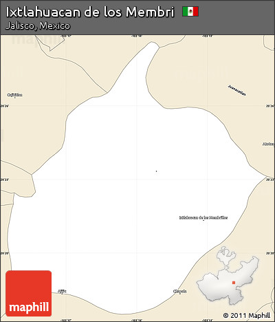 Classic Style Simple Map of Ixtlahuacan De Los Membri