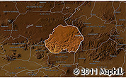 Physical 3D Map of Jesus Maria, darken