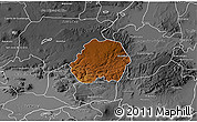 Physical 3D Map of Jesus Maria, desaturated