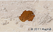 Physical 3D Map of Jesus Maria, lighten