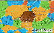 Physical 3D Map of Jesus Maria, political outside