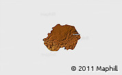 Physical 3D Map of Jesus Maria, single color outside