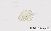 Shaded Relief 3D Map of Jesus Maria, cropped outside