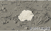Shaded Relief 3D Map of Jesus Maria, darken