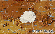 Shaded Relief 3D Map of Jesus Maria, physical outside