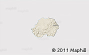 Shaded Relief 3D Map of Jesus Maria, single color outside