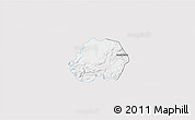 Silver Style 3D Map of Jesus Maria, single color outside