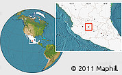 Satellite Location Map of Jesus Maria, highlighted country