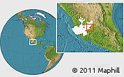 Satellite Location Map of Jesus Maria, highlighted parent region