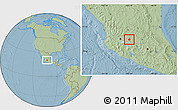 Savanna Style Location Map of Jesus Maria, hill shading