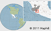 Savanna Style Location Map of Jilotlan de los Dolores, highlighted country, highlighted parent region, hill shading