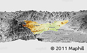 Physical Panoramic Map of Jilotlan de los Dolores, desaturated
