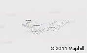 Silver Style Panoramic Map of Jilotlan de los Dolores, single color outside