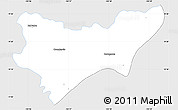 Silver Style Simple Map of Jilotlan de los Dolores, single color outside