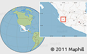 Savanna Style Location Map of Juchitlan, highlighted country