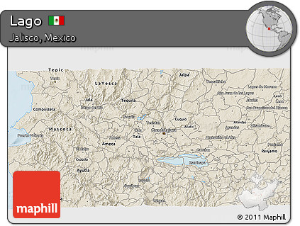 Classic Style 3D Map of Lago