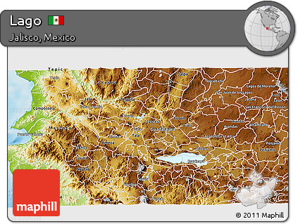Physical 3D Map of Lago