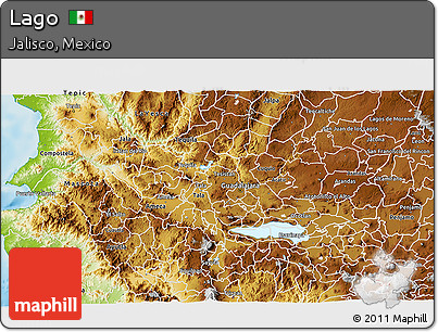 Physical 3D Map of Lago