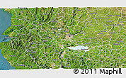 Physical 3D Map of Lago, satellite outside